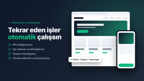 iş süreçleriniz için otomasyon ve entegrasyon geliştiririm