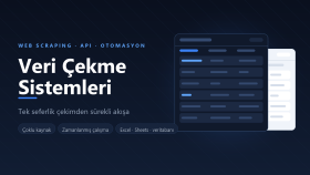 web scraping ile veri kazıma ve veri çekme botları yazarım