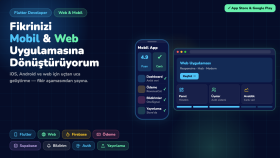 Flutter ile iOS & Android & Web uygulaması geliştiririm