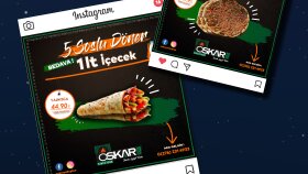 Oskar Pide Plus Sosyal Medya Tasarımları
