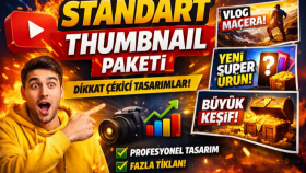 dikkat çekici YouTube thumbnail’ları tasarlarım