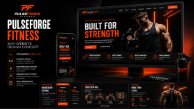 PulseForge Fitness Web ve Mobil UI/UX Tasarımı