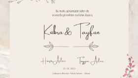 Kişiye özel davetiye tasarımı