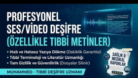 tıbbı içerikli ses ve video kayıtlarınızı deşifre ederim
