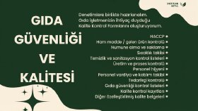 gıda işletmeniz için kalite kontrol formları oluşturuyorum