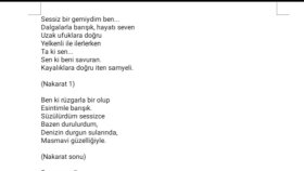 şarkı sözü yazıyorum