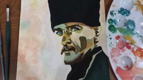 karakalem portresi çiziyorum