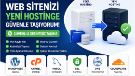 web sitenizi yeni hostinge sorunsuz taşıyabilirim