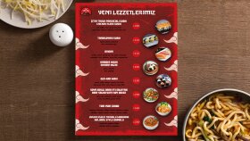 Çin Restoranı Menü Tasarımı