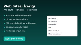 web siteniz için SEO uyumlu sayfa içerikleri yazarım