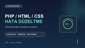 web sitesi hatalarınızı düzeltirim