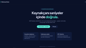 Reference Check-in: Akademik Kaynakça Doğrulama Sistemi