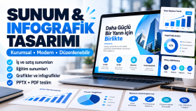 profesyonel PowerPoint sunumları ve infografikler hazırlarım