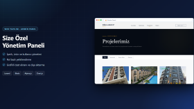 projeniz için özel yönetim paneli (admin panel) yazarım