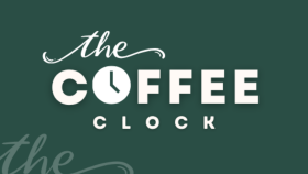 The Coffee Clock minimal logo tasarımı