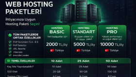 ihtiyacına uygun hosting hizmeti sağlarım ve yönetirim