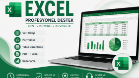 excel düzenleme, veri girişi ve profesyonel destek veririm