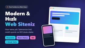 modern, hızlı ve mobil uyumlu web sitenizi kodlarım