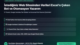 sitenizden verileri Excel'e çeken Python botu yazarım