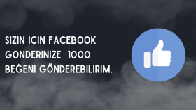 Facebook gönderiniz için beğeni gönderebilirim 