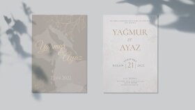 Yağmur & Ayaz Davetiye tasarımı