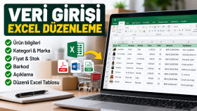 ürün veri girişi ve Excel düzenlemeyi kusursuz yaparım
