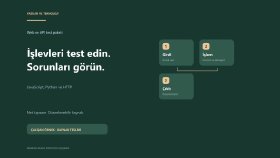 API işlev testi ve senaryo raporu