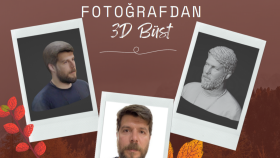 ön ve yan görünüş fotoğrafınızdan yüzünüzü 3d modellerim