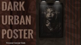 Dark Urban Poster Tasarımı – Modern & Minimal Konsept