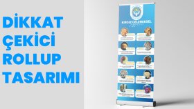 Baskıya uygun rollup banner afiş tasarımları