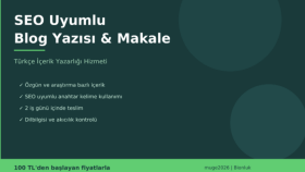akıcı ve SEO uyumlu Türkçe içerikler yazarım