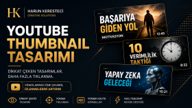 profesyonel youTube thumbnail tasarımı yapabilirim