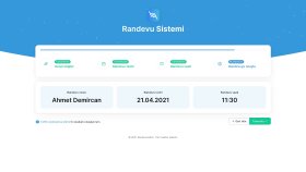 size randevu websitesi tasarlarım