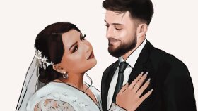 illüstrasyon şeklinde davetiye ve kapak tasarlarım