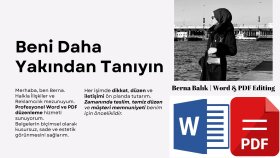 word belgelerinizi profesyonel ve düzenli hale getiriyorum
