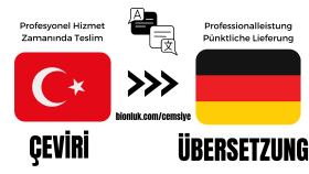 Türkçe metinlerinizi Almanca bir metine çevirebilirim