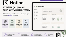 ihtiyaçlarınıza uygun Notion sistemleri oluşturuyorum