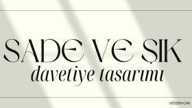 Sade Ve Şık Davetiye Tasarımı