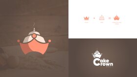CakeCrown Yaratıcı Logo Tasarım Örneği