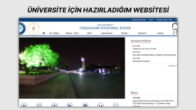 Kendi okuduğum okul için hazırladığım website
