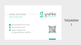 Standart Kartvizit Tasarım No 1