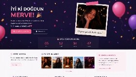Kişiye Özel Doğum Günü Web Sayfası 🎂