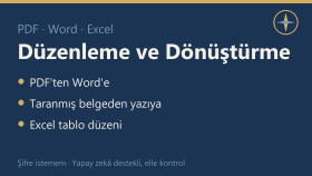 pdf, word ve excel dosyalarınızı düzenler ve dönüştürürüm
