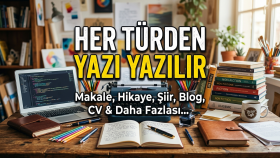 istediğiniz tarzda her metni kısa sürede yazabilirim