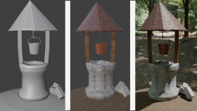 Orta Çağ Temalı 3D Kuyu Modeli