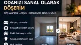 ev fotoğraflarınızı sanal mobilyalarla döşerim