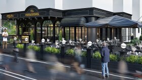 Kafe konsept dış mekan tasarım ve görselleştirme