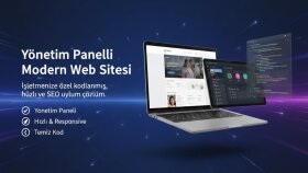 modern ve yönetim panelli web sitenizi sıfırdan kodlarım