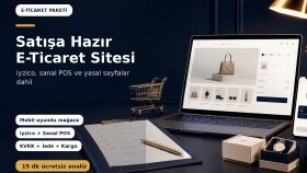 iyzico onaylı e-ticaret sitesi kurulumu yaparım