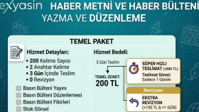 gazeteci olarak haber metni ve basın bülteni yazabilirim